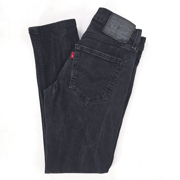 Levi's 512 Premium Denim Jeans Black Men 28x30 (27x27) Slim Taper Gorpcore Rodeo - Picture 1 of 16